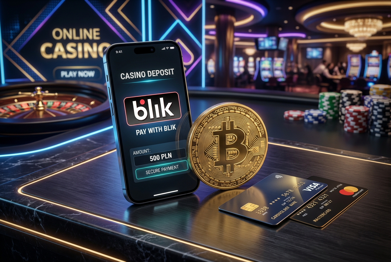 Zestawienie ikon płatności w kasynach online: BLIK, MiFinity, Bitcoin
